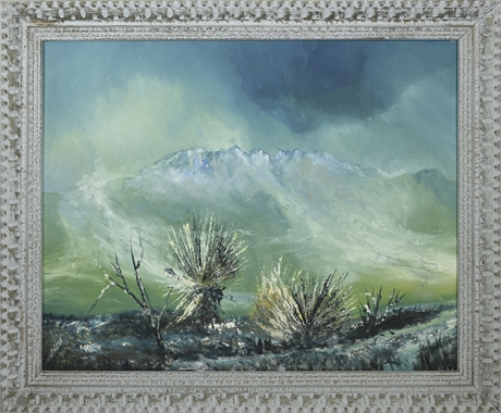 Mid Century Organ Mountain Painting