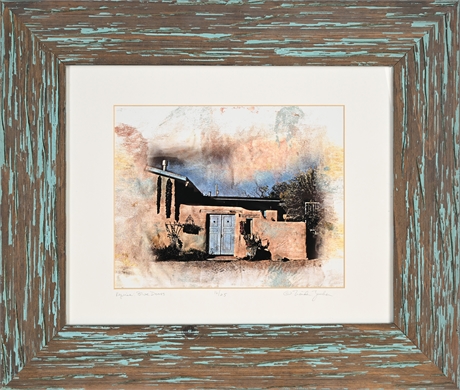 Naida Zucker Refuge: Blue Doors Signed Limited Edition Print 16/25 – Framed