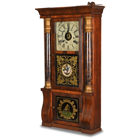 Antique Seth Thomas Eight Day Brass Triple Decker Mantel Clock