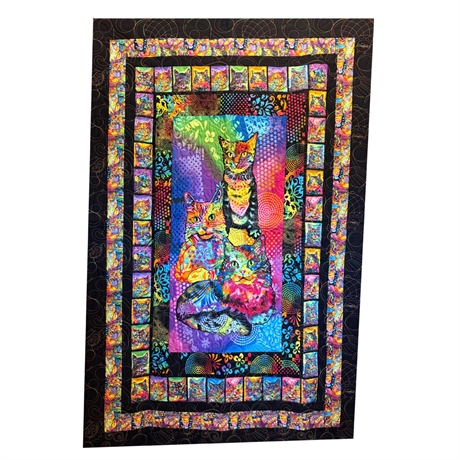 Crazy Cat Quilt by Sally Duvall.
