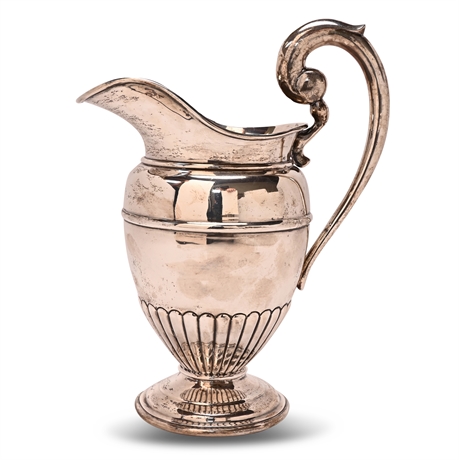 Mexican Silver Pitcher, Plateria Mendoza, Mexico City, 20th Century