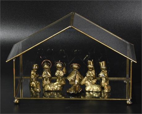 Vintage Brass Nativity