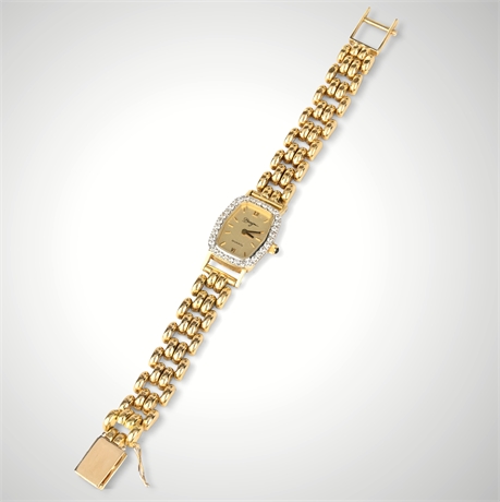 14K Bragini Diamond Ladies’ Watch – Swiss Made, 0.5 CTTW