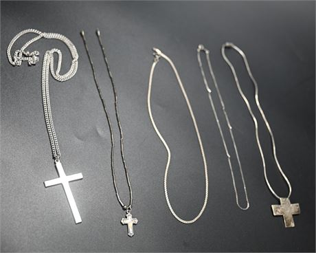 Sterling Silver Crosses and Chains