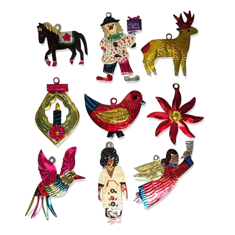 Vintage Hand Painted Ornaments From Mexico