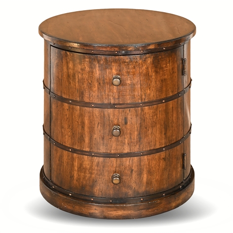 Stanley Furniture 955‑95‑13 Drum Table – Modern Craftsman Rustic Accent