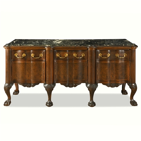 Antique Marble Top Sideboard/Buffet