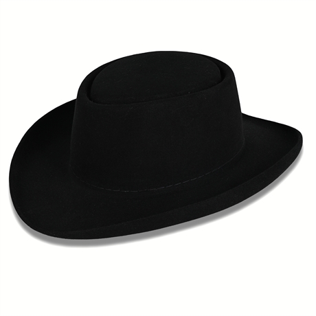 Stetson Royal Flush Gun Club Fur Felt Hat Black 7 3/8 with Box