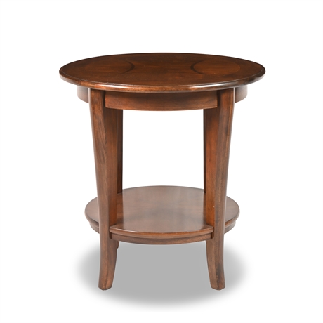 Contemporary Walnut Finish End Table