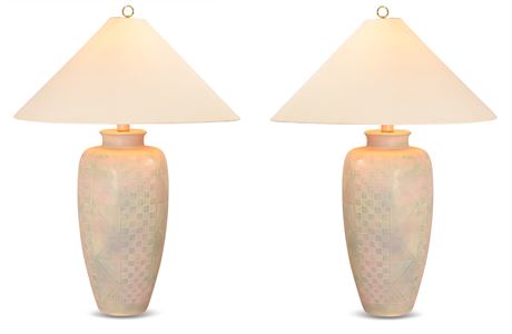 Pair Ceramic Table Lamps