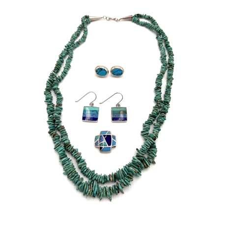 Turquoise and Sterling Silver