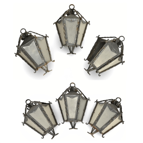 Vintage Wrought Iron Light Fixtures from Mexico