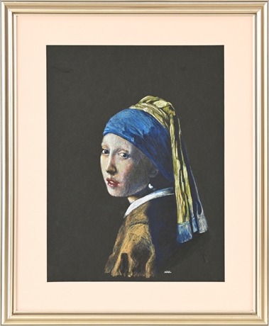 Michael Nail Pastel - 'Girl with Pearl Earring'