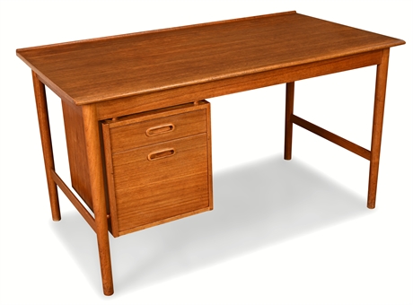 Yngvar Sandström Teak Desk for DUX, Sweden, 1960s