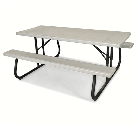 Lifetime Picnic Table w/ Benches — HDPE Top & Steel Frame, 72"