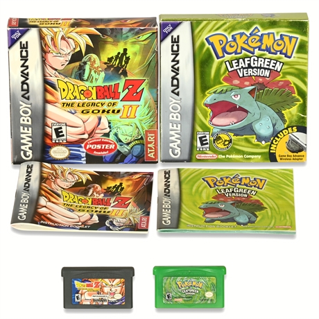 Gameboy Advance: Dragonball Z  & Pokemon Leafgreen Games
