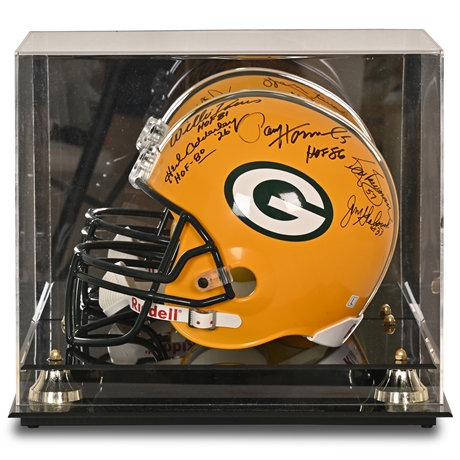 Green Bay Packers Hall of Fame Autographed Helmet