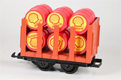 LGB - Lehmann #4045 O Stake Car with Oil Barrels