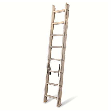13' Aluminum Extension Ladder – Vintage Industrial Tool