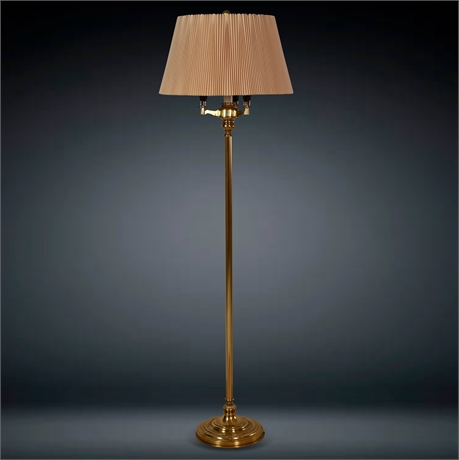 Stiffel Brass Torchiere Floor Lamp, As Is