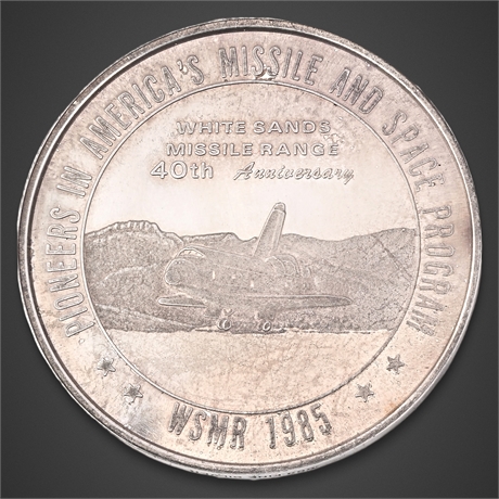 1985 White Sands Missile Range 40th Anniversary .999 Silver Medal