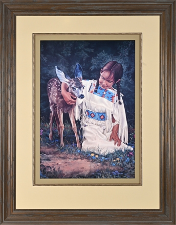 Joseph S. Venus "Children of the Forest" Ltd. Ed. Print — Signed & Framed