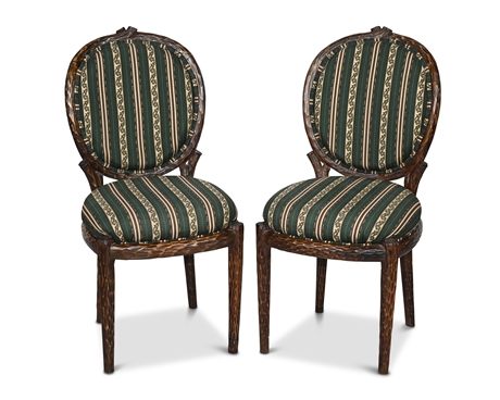 Antique Walnut Twig Themed Chairs