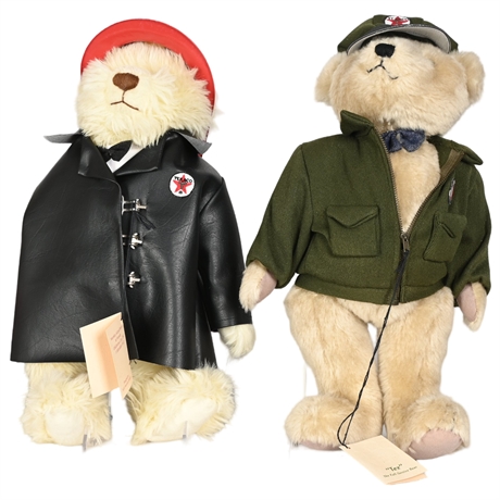 Texaco Bears “Tex” 1997 & “Fire Chief” 1999 with Original Boxes