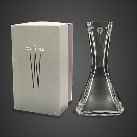 Waterford Crystal "Metra" Carafe — Modernist Hourglass Design, Made in Ireland