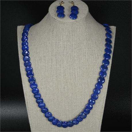 Lapis Necklace and Earring Set