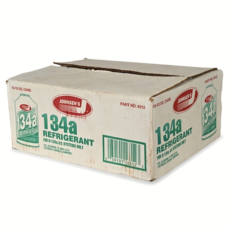 Johnsen’s R-134a Refrigerant 12-Pack – 12 oz Cans, Part No. 6312, Unopened