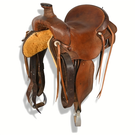 Courts Saddlery Western Ranch Saddle & 3-Piece Tack - 16" Seat