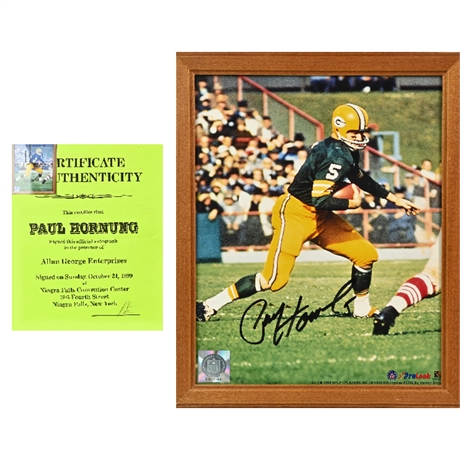 Green Bay Packers Paul Hornung Autographed Photo