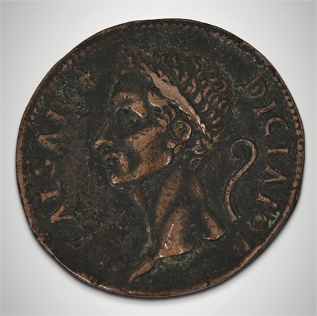 Giovanni da Cavino "Paduan" Bronze Medal of Julius Caesar, c. 1550