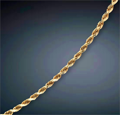 24" 14K Rope Necklace