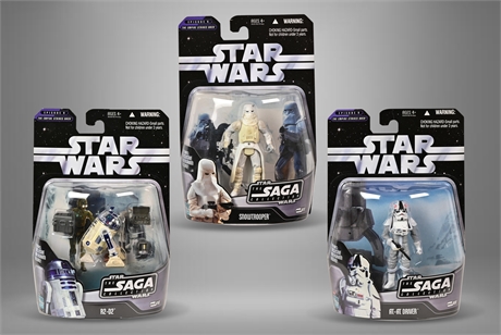 Star Wars: The Saga Collection - R2-D2, Snowtrooper, At-At Driver Action Figures