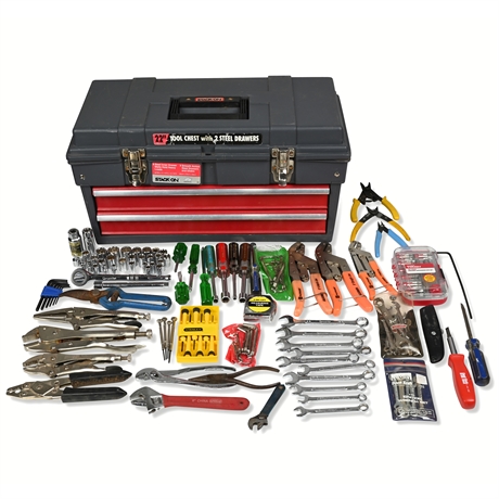 Stack-On 22" Tool Chest with 50+ Piece Set Including Companion Wrenches, Alltrad