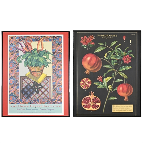 The Chile Pepper Institute and Pomegranate Framed Poster
