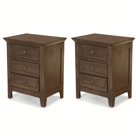 Pair San Mateo 3-Drawer Nightstands – Tuscan Finish - by Intercon​​​​​​​