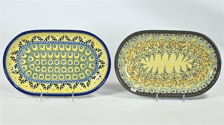 Polish Pottery Unikat Oval Platters