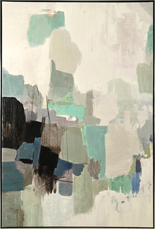 Tom Reeves “Pellucid” Abstract Embellished Canvas 2018