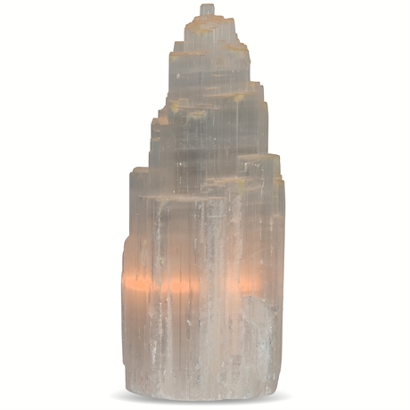 10" Selenite Tower Lamp