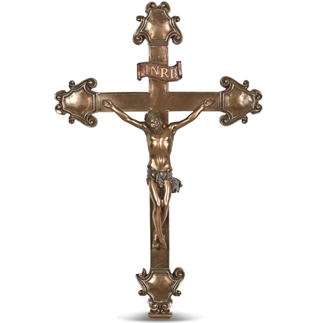 16" Bronze Tone Crucifix