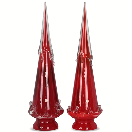 Pair Murano® 23" Christmas Trees