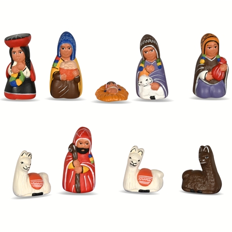 Miniature Peruvian Nativity