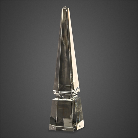 Baccarat Crystal Faceted Obelisk