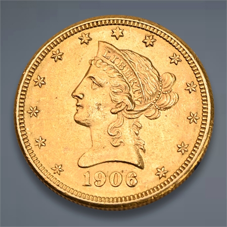 1906-D $10 Liberty Head Gold Eagle
