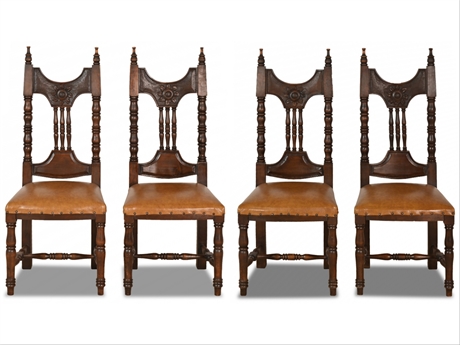 Mid-Century Carved Dining Chairs From Mexico