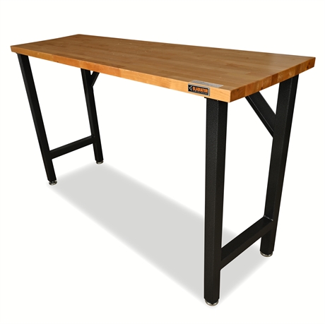 Gladiator 66" Hardwood Workbench — Steel Frame, Model GAWB66HWGG