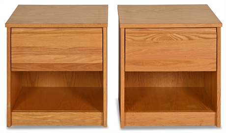 Pair Oak Side Chests